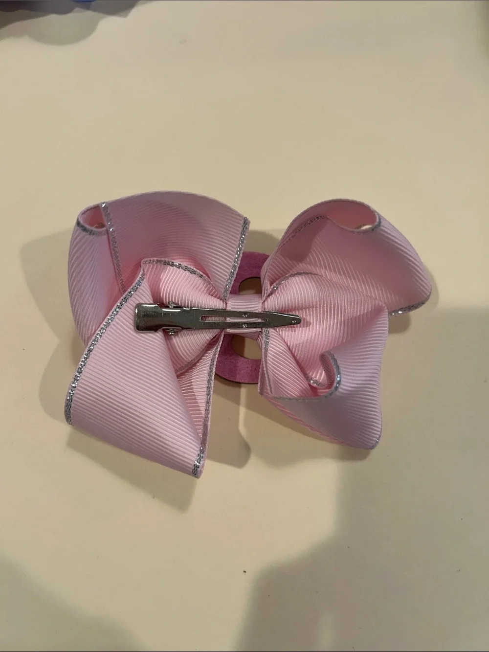NWOT Pink Sparkle Number 3 Hair Bow for Kids